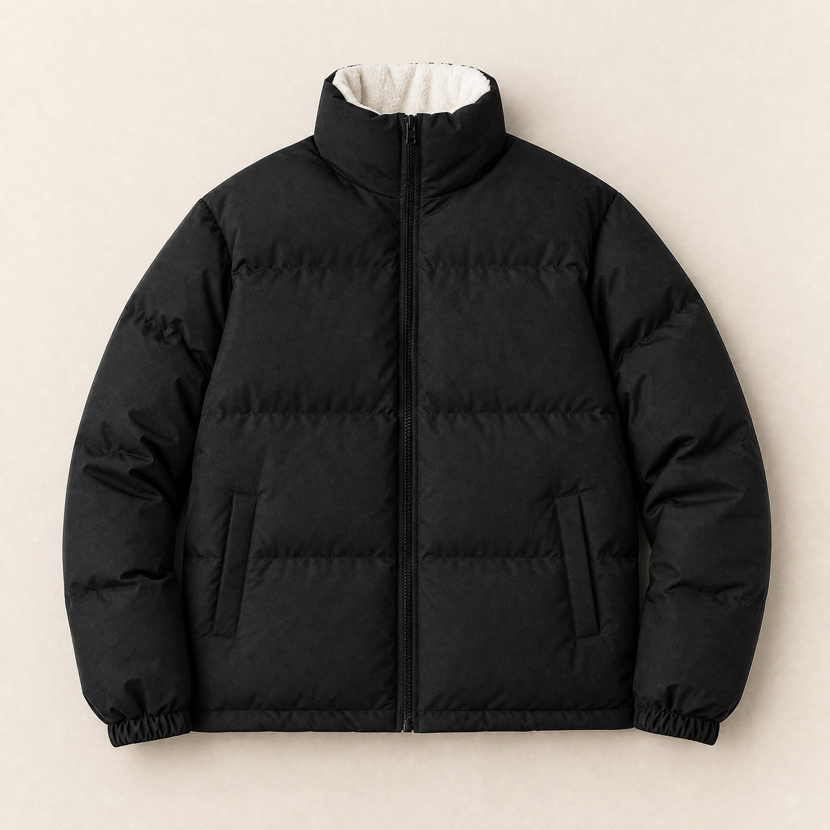 Gorse Boxy Puffer Jacket in Black
