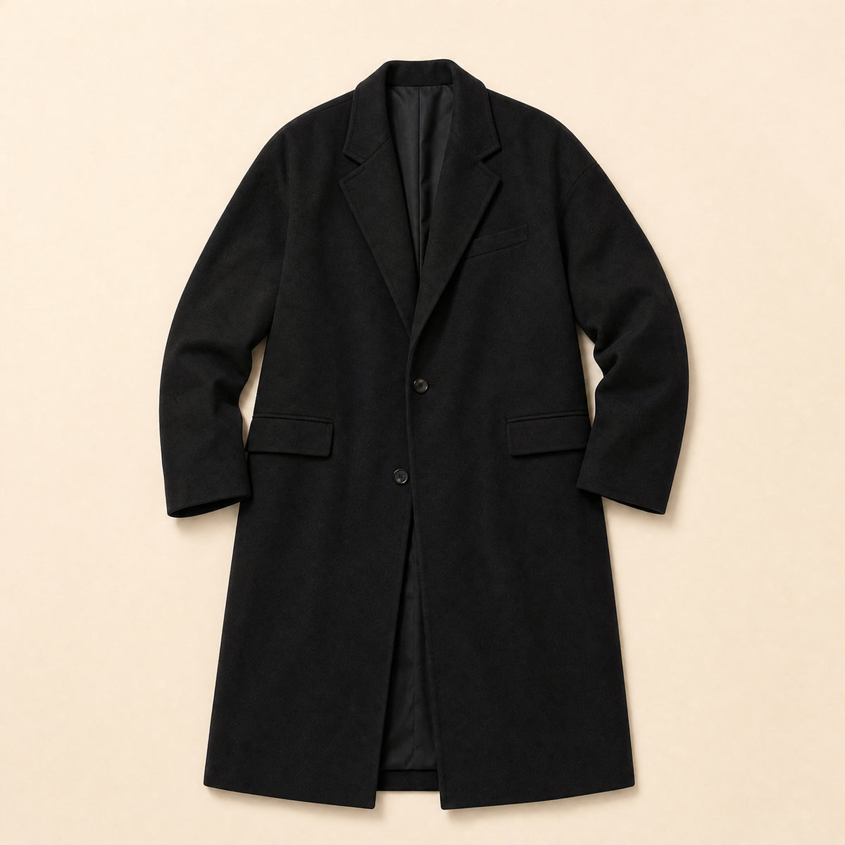 Grain Classic Overcoat in Black