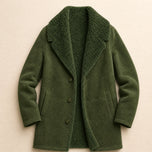 Grotto Shearling Coat in Green