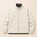 Gully Plaid Stand-Collar Bomber Jacket in Khaki