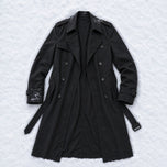 Hailstone Double-Breasted Trench Coat in Black