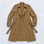 Hailstone Double-Breasted Trench Coat in Khaki
