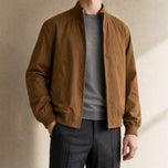 Harbor Bomber Jacket in Brown