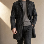 Harebell Printed Overcoat in Black