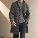 Harebell Printed Overcoat in Light Gray Check