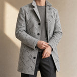Harebell Printed Overcoat in Light Gray Floral