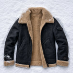 Hornbeam Shearling Bomber Jacket in Black