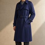 Headwater Mid-Length Trench Coat in Navy Blue