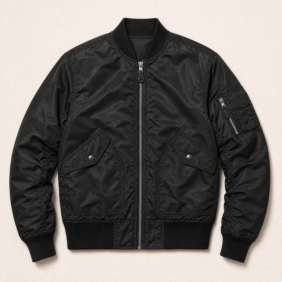 Heron MA-1 Bomber Jacket in Black