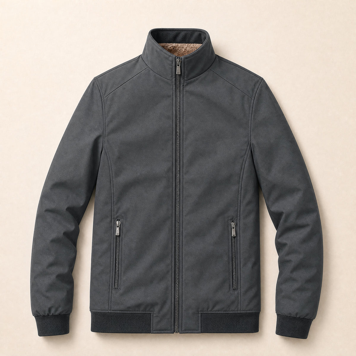 Hillside Insulated Bomber Jacket in Gray