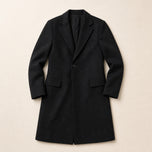 Hollow Longline Overcoat in Black