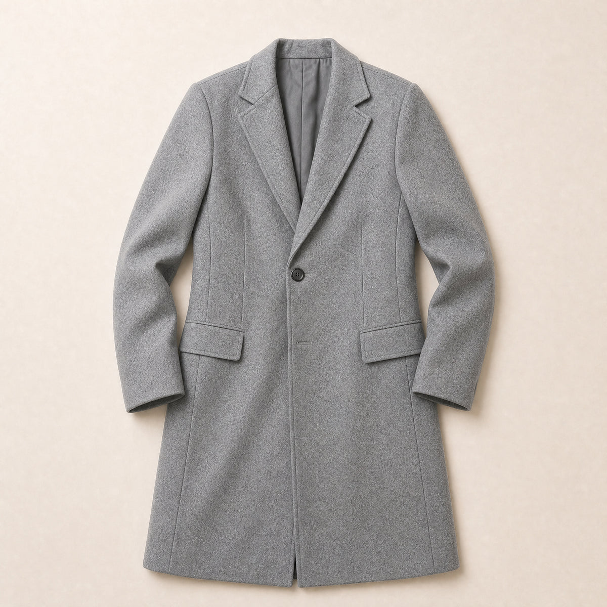 Hollow Longline Overcoat in Gray