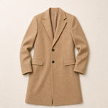 Hollow Longline Overcoat in Khaki