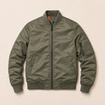 Holly Flight Bomber Jacket in Army Green