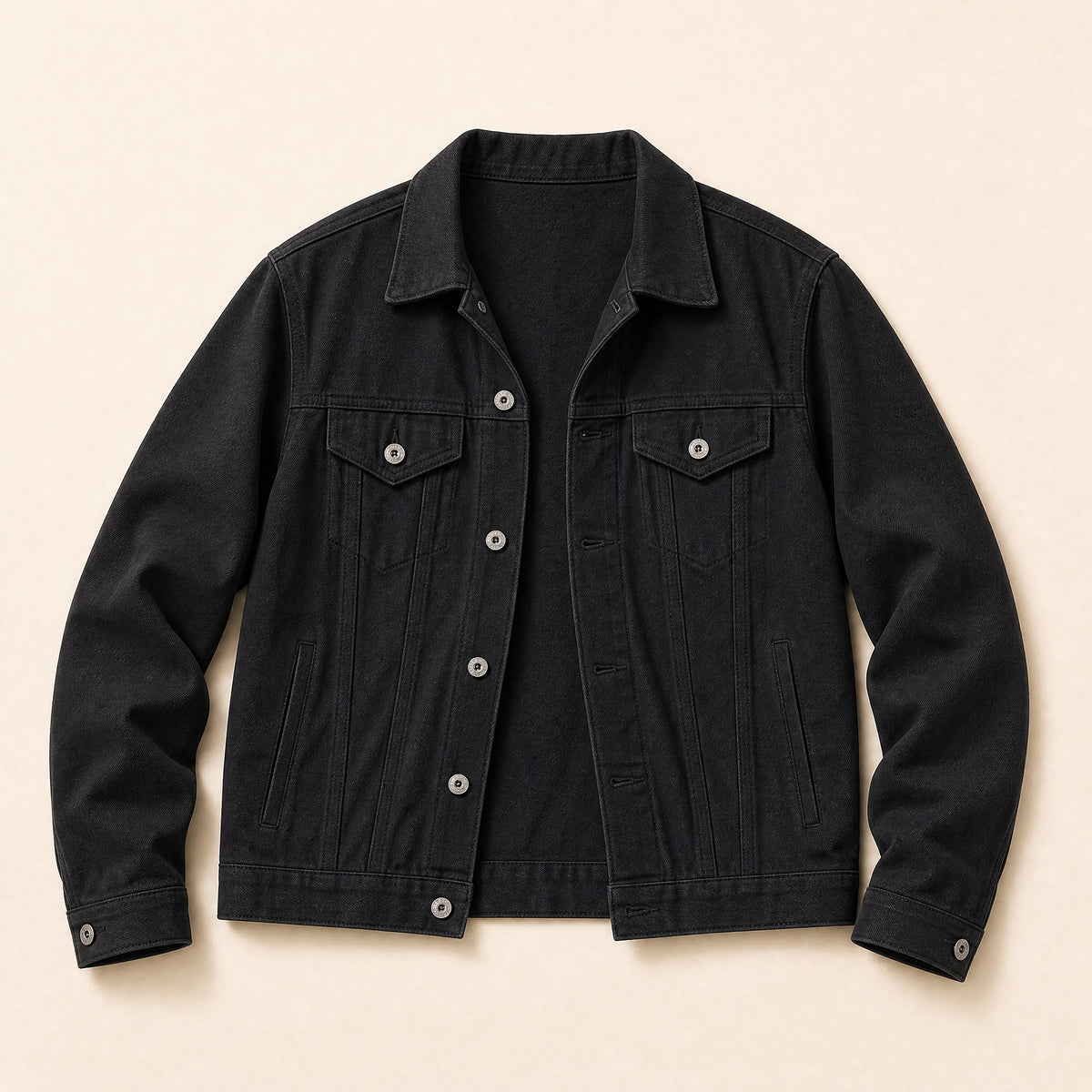 Hurst Oversized Denim Jacket in Black