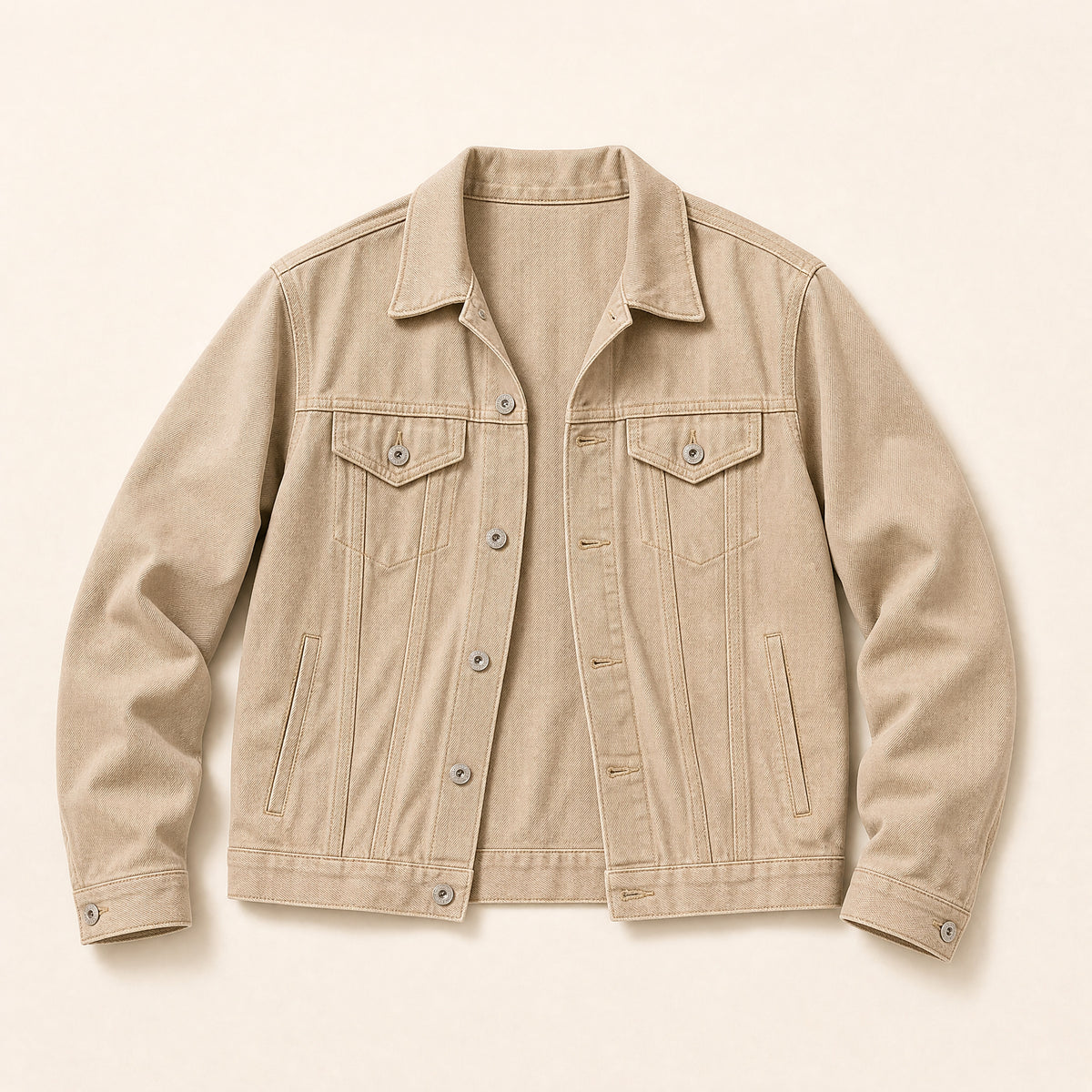 Hurst Oversized Denim Jacket in Khaki