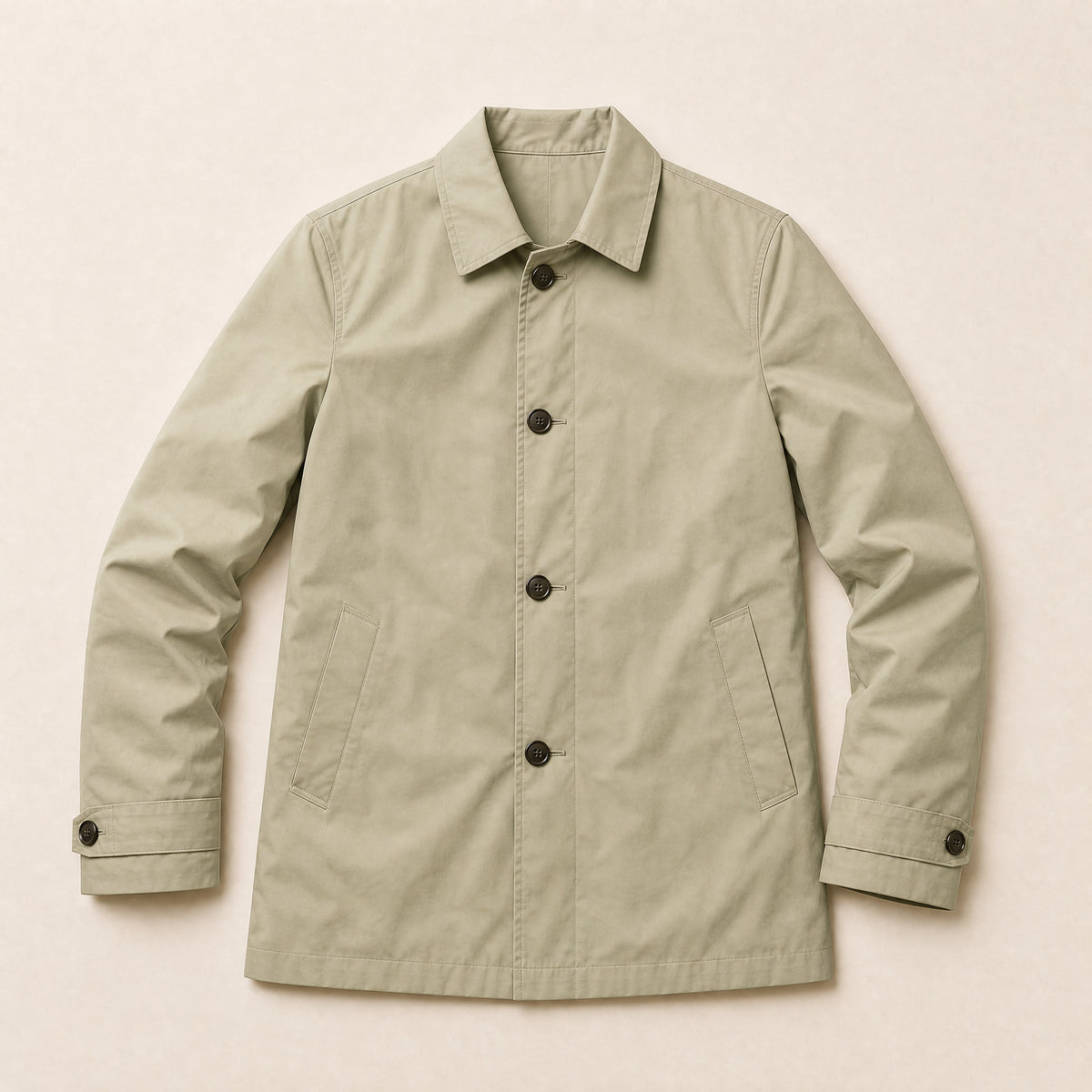 Icecap Classic Trench Coat in Khaki
