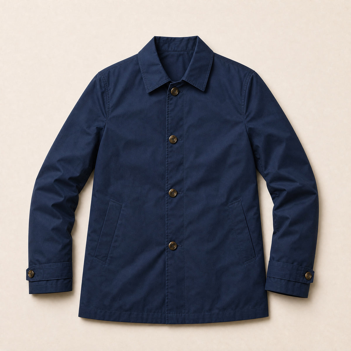 Icecap Classic Trench Coat in Navy Blue