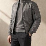 Ivy Flight Bomber Jacket in Gray