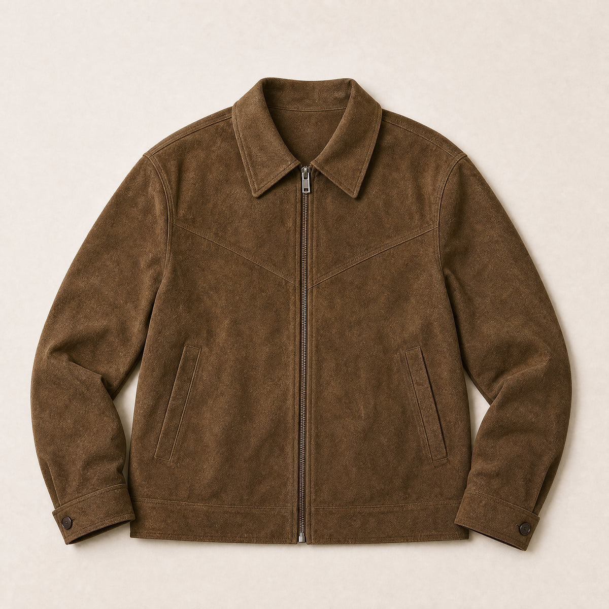 Kelp Suede Jacket in Brown
