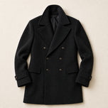 Kernel Double-Breasted Overcoat in Black