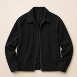 Knoll Suede Bomber Jacket in Black
