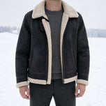 Larchwood Suede Shearling Jacket in Black