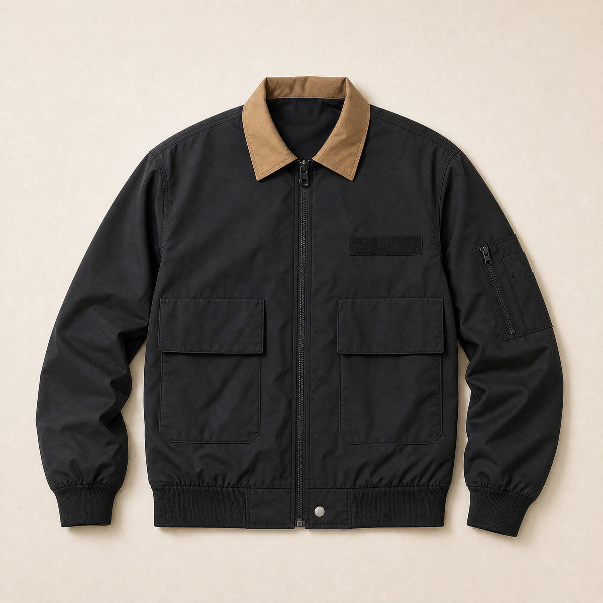 Laurel Retro Pilot Jacket in Black