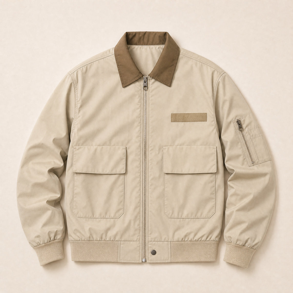 Laurel Retro Pilot Jacket in Khaki