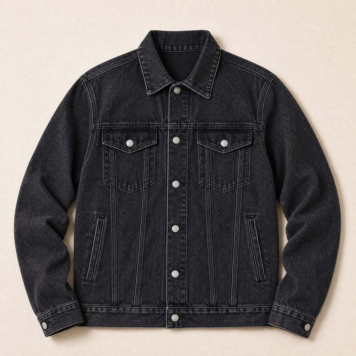 Ledge Workwear Denim Jacket in Black