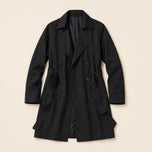 Loam Mid-Length Trench Coat in Black