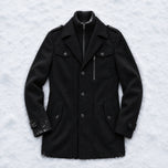 Lumen Wool-Blend Overcoat in Black