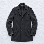 Lumen Wool-Blend Overcoat in Charcoal