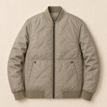 Meadow Puffer Bomber Jacket in Khaki