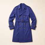 Meltwater Mid-Length Trench Coat in Blue