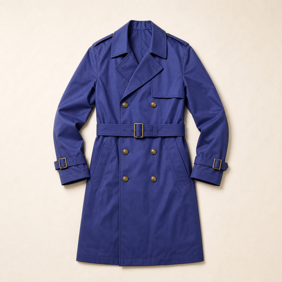 Meltwater Mid-Length Trench Coat in Blue