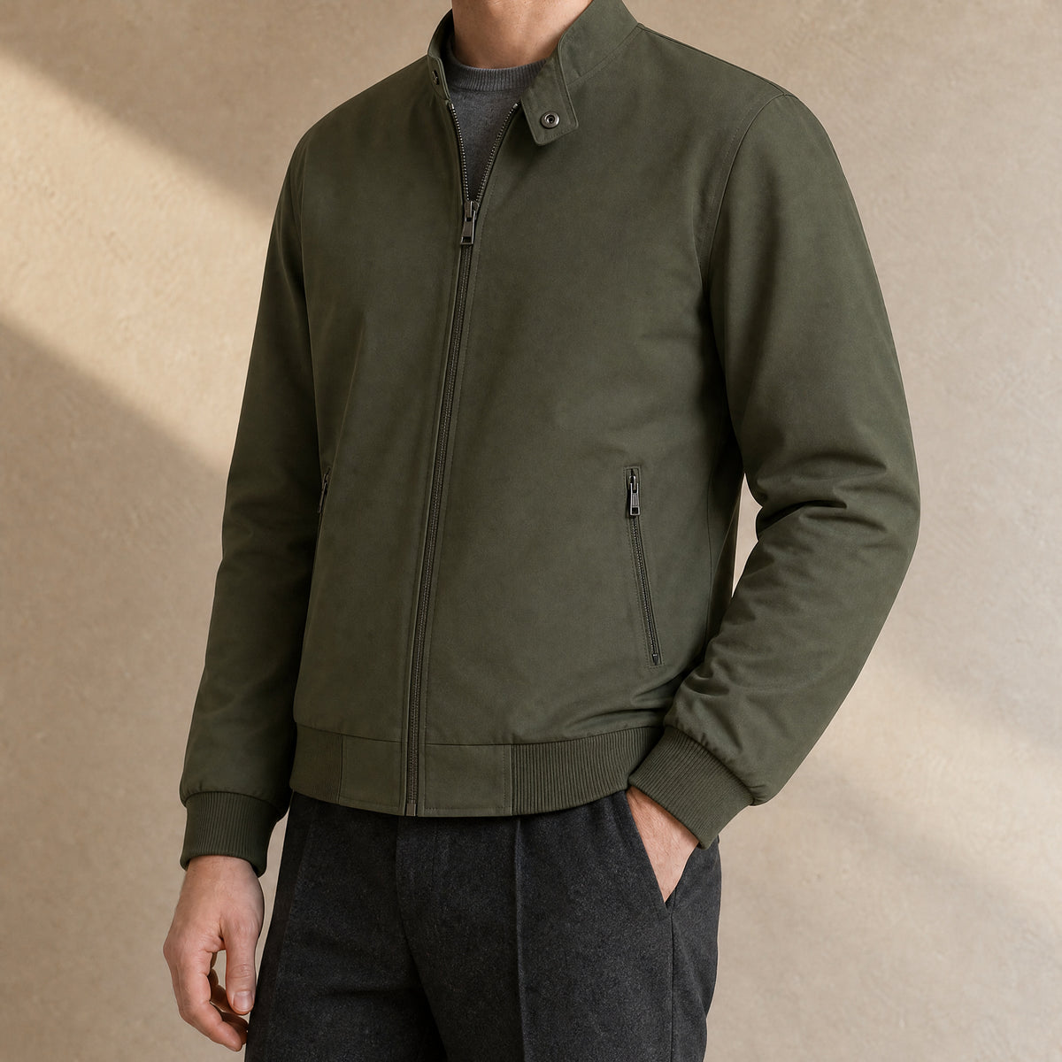 Mesa Harrington Jacket in Military Green
