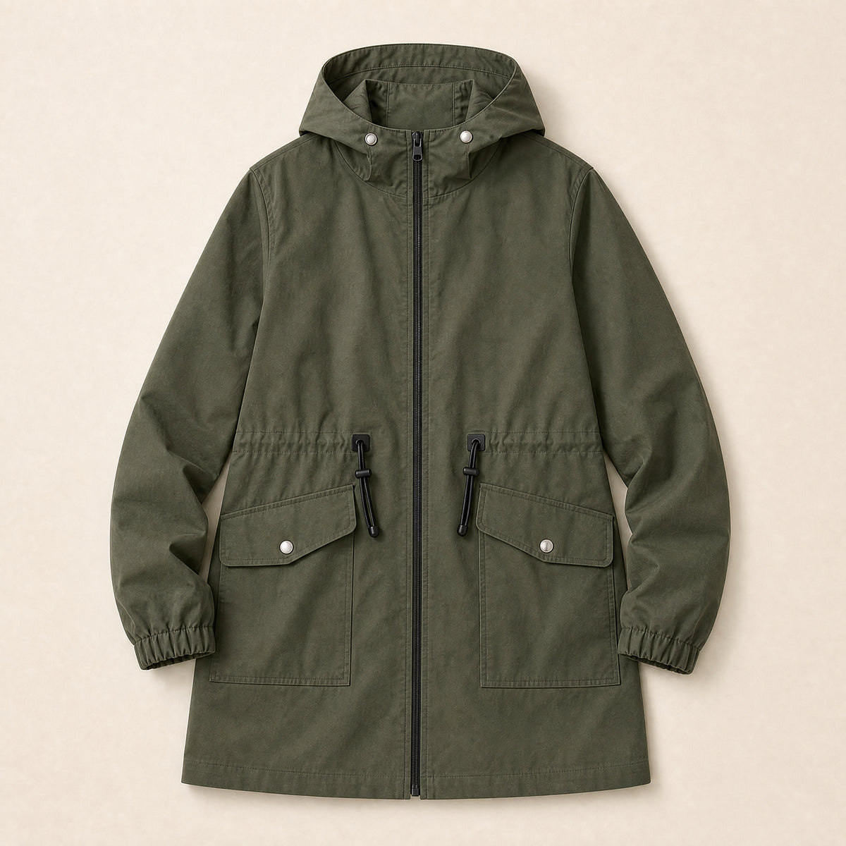 Mist Mid-Length Parka in Green