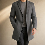 Mistral Wool-Blend Overcoat in Gray