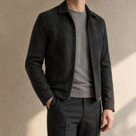 Moonset Leather Casual Jacket in Black