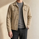 Ness Classic Denim Jacket in Khaki