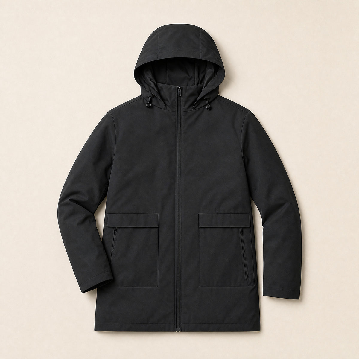 Nightfall Hooded Parka in Black