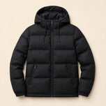 Nimbus Hooded Puffer Jacket in Black