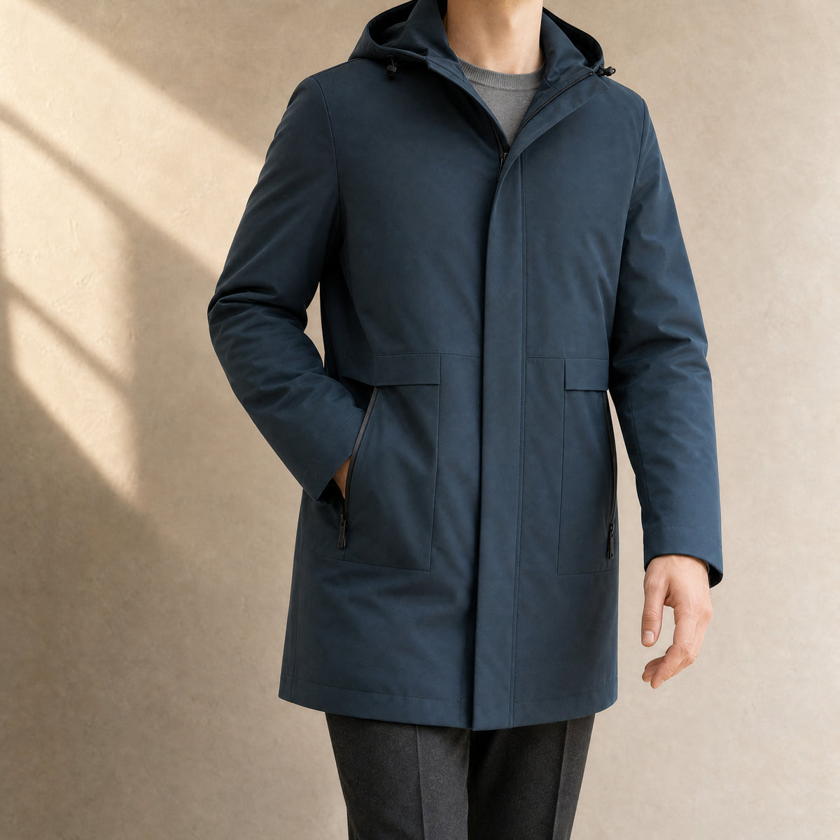 Obsidian Hooded Parka in Blue