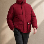 Oxbow Stand-Collar Puffer Jacket in Red