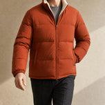 Pasture Reversible Fleece-Lined Puffer Jacket in Khaki