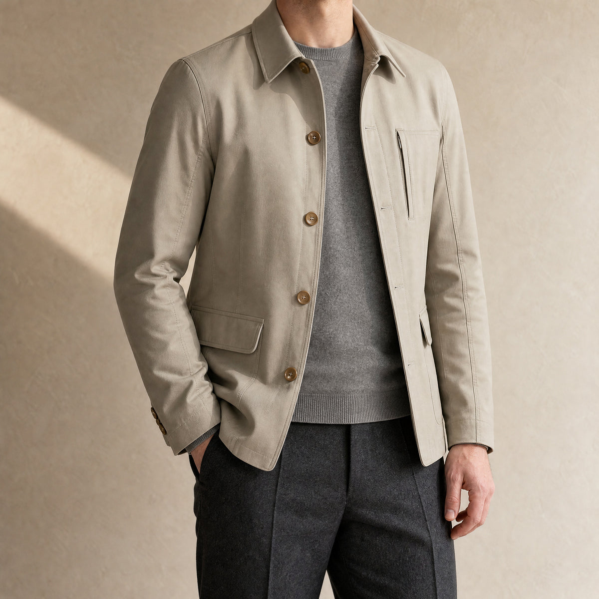 Plateau Casual Field Jacket in Khaki