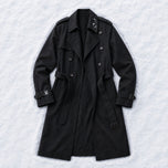 Poplar Long Trench Coat in Black