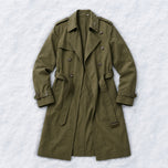 Poplar Long Trench Coat in Military Green