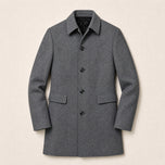 Quartz Wool-Blend Overcoat in Gray